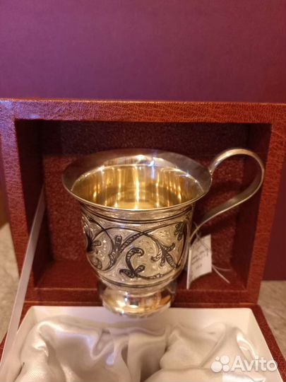 Серебряная кружка на 200 млл. Кубачи