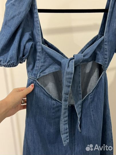 Джинсовое платье zara M