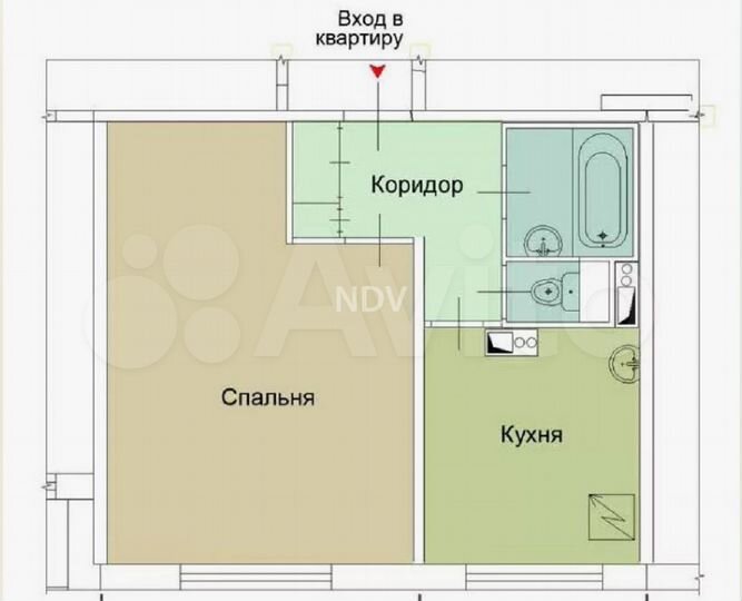 1-к. квартира, 39,7 м², 2/12 эт.