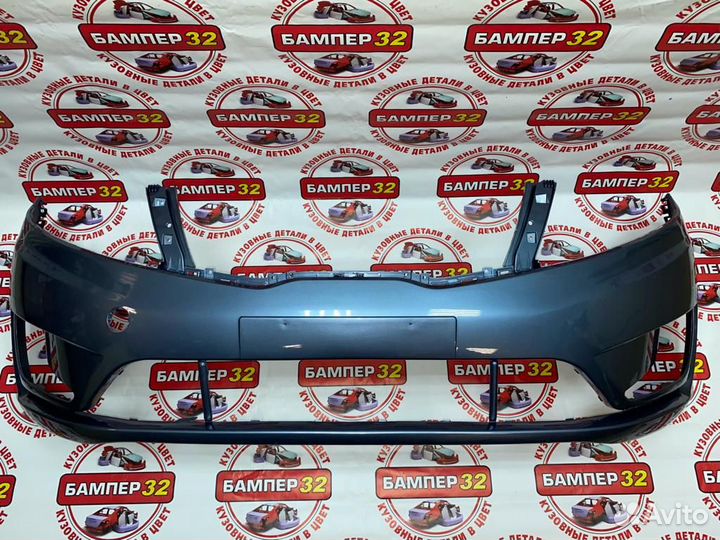 Киа Рио бампер передний в цвет кузова BR7