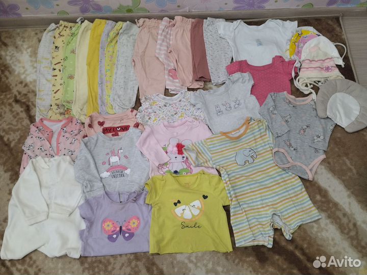 Вещи пакетом для девочки 68-80