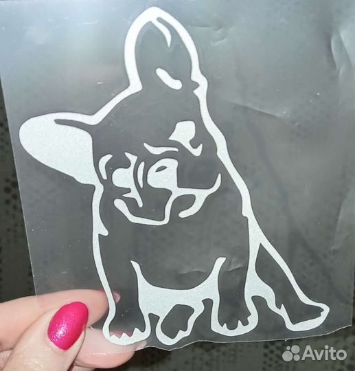 Светоотражающая наклейка - французский бульдог