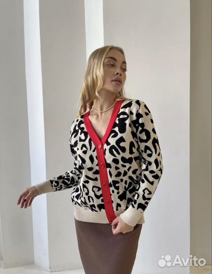 Кардиган леопардовый