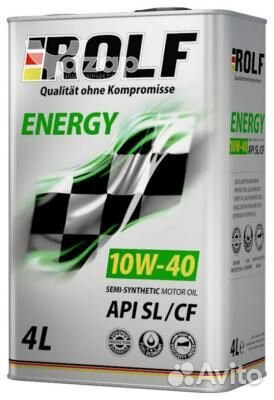 Масло rolf Energy 10W-40 п/с API SL/CF 4л