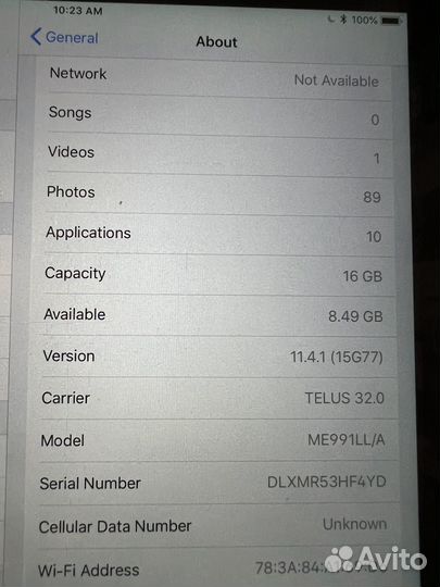 iPad Air (WiFi + Cellular) / 16GB / ME991LL/A