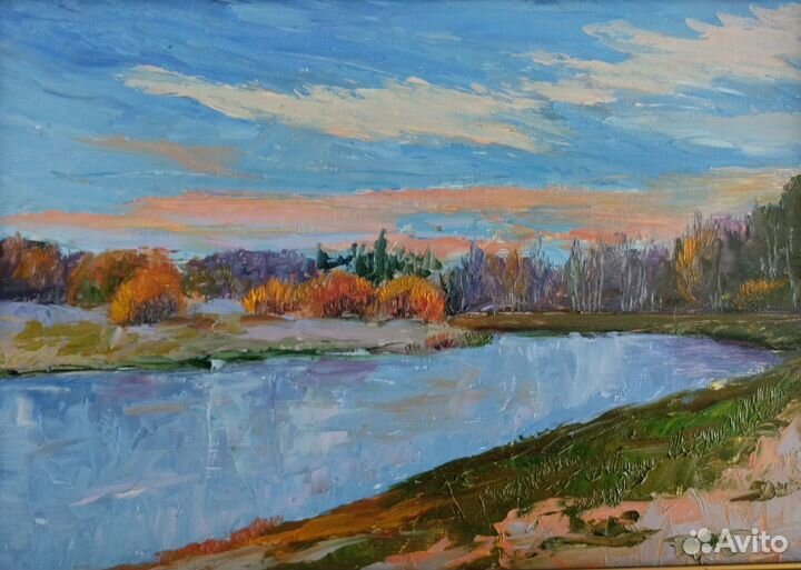 Картины маслом, пейзажи с рекой, авторские работы