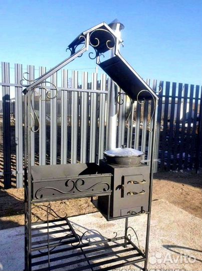 Мангал с печью