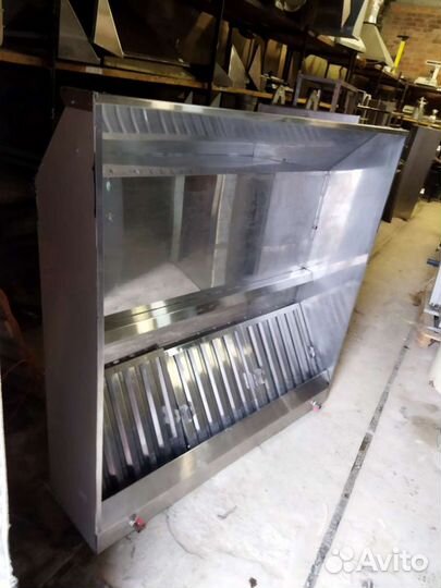 Зонт вытяжной с жироуловителем нержавейка