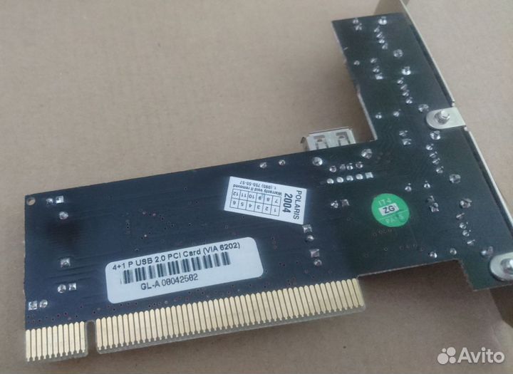 Карта расширения VIA USB 2.0 4+1 PCI