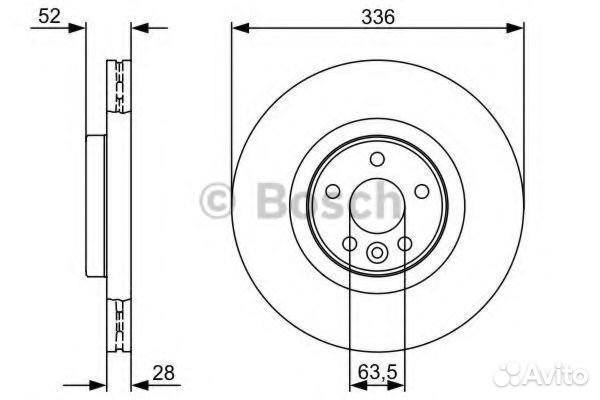 Тормозной диск 0986479395 bosch