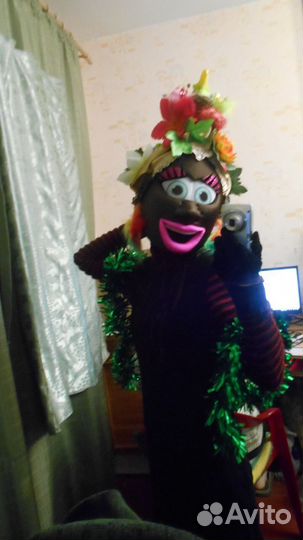 Африканка голова карнавальная Ростовая кукла