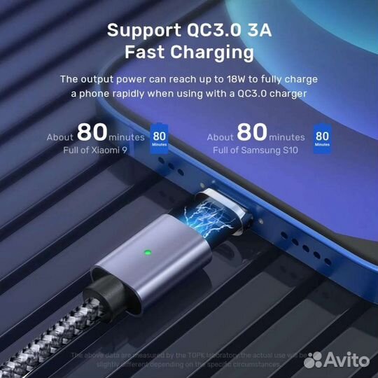 Кабель usb type c магнитный новый