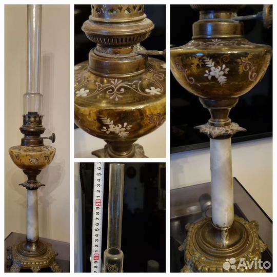 Керосиновая лампа, антиквариат Европа