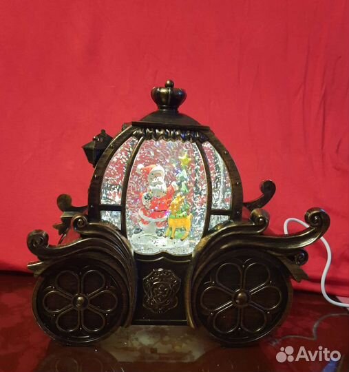 Новогодний светильник карета