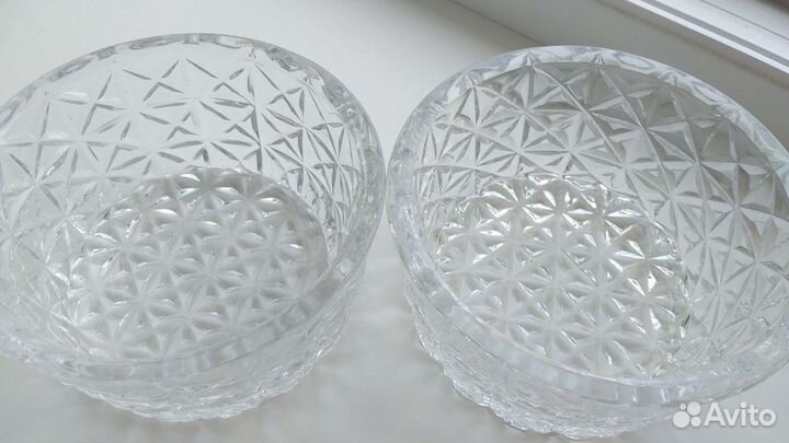 Хрусталь времён ссср.Салатники,стаканы,фужеры
