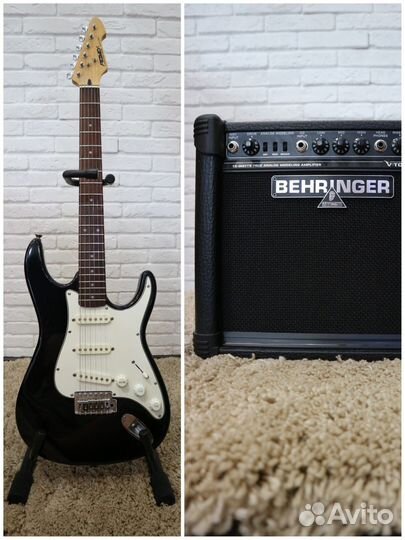 Электрогитара Peavey комбоусилитель Behringer