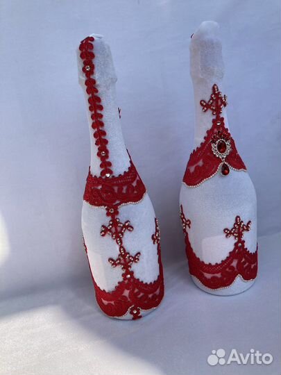 Свадебные бархатные чехлы для шампанского