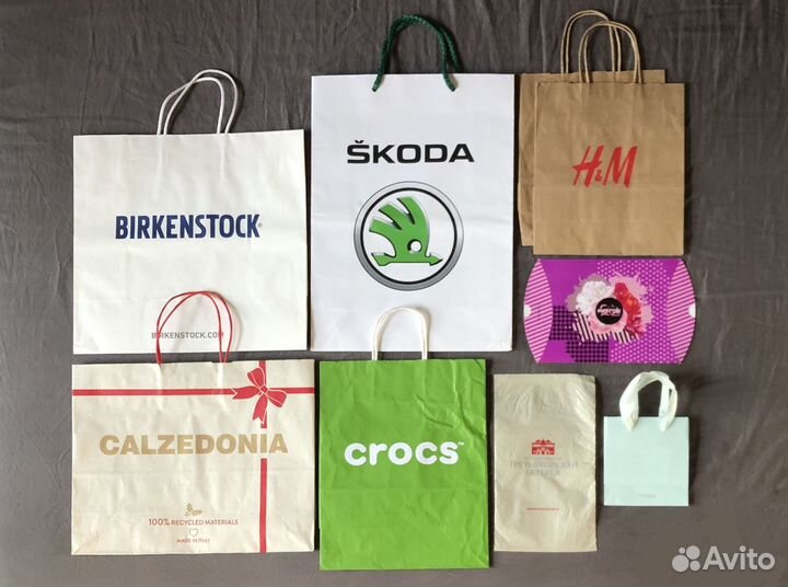 Брендовые пакеты Birkenstock Crocs H&M Calzedonia