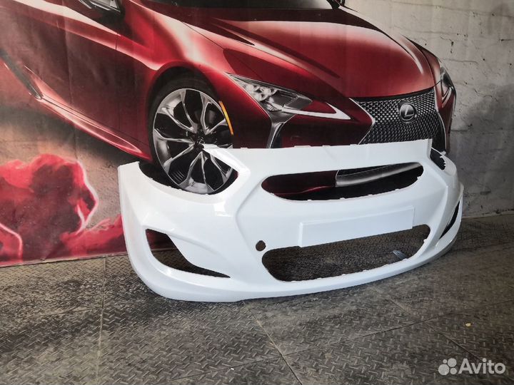 Бампер передний Hyundai Solaris с2010 в любой цвет