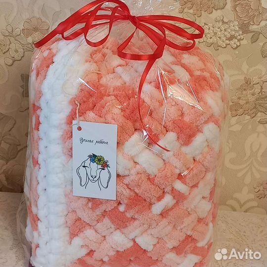 Плед детский 100х100, ручная работа