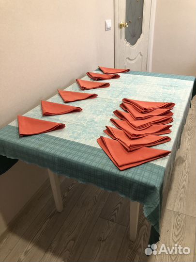 Скатерть из льна белая