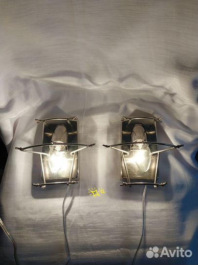 Коллекционные хрустальные светильники СССР парой