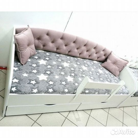 Кровать детская съёмный борт диван лдсп
