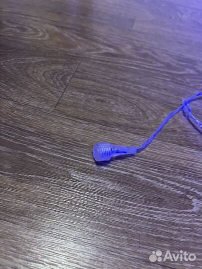 Гирлянда синяя бахрома сосульки 2 м