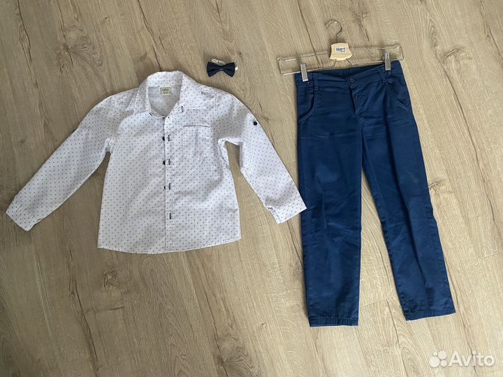 Рубашка и брюки мальчику р-р 122-128