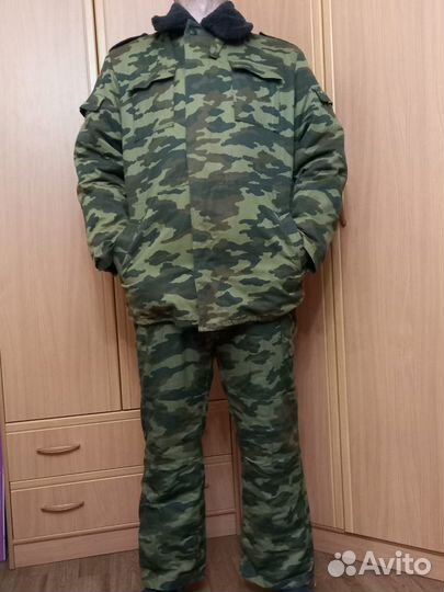 Военный бушлат с тёплыми брюками (комплект) 50-52р