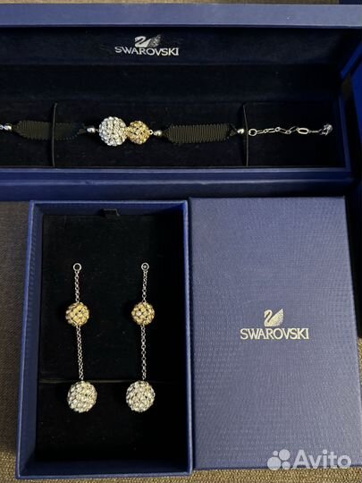 Swarovski серьги и браслет