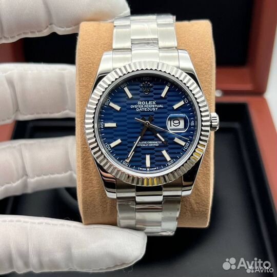 Часы мужские красивые синие Rolex