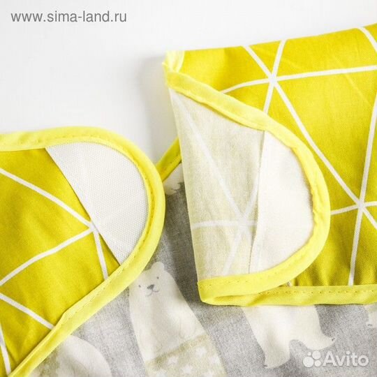 Нагрудник-рубашка для кормления «Медведи» непромок