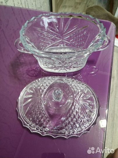 Ваза хрустальная СССР с крышкой
