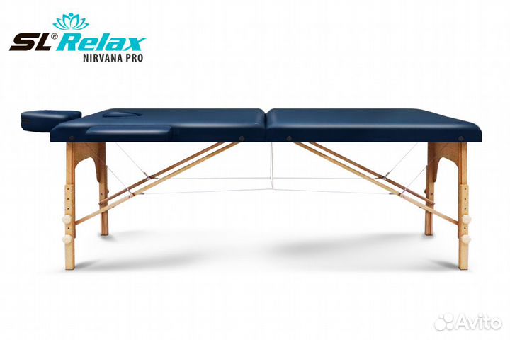 Массажный стол складной кушетка Nirvana PRO синий
