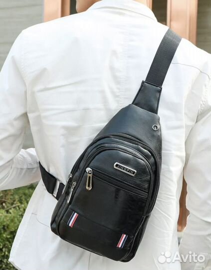 Мужская сумка через плечо бананка