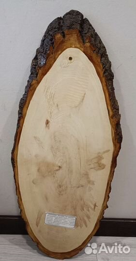 Каменная роспись на дереве 64х26 см