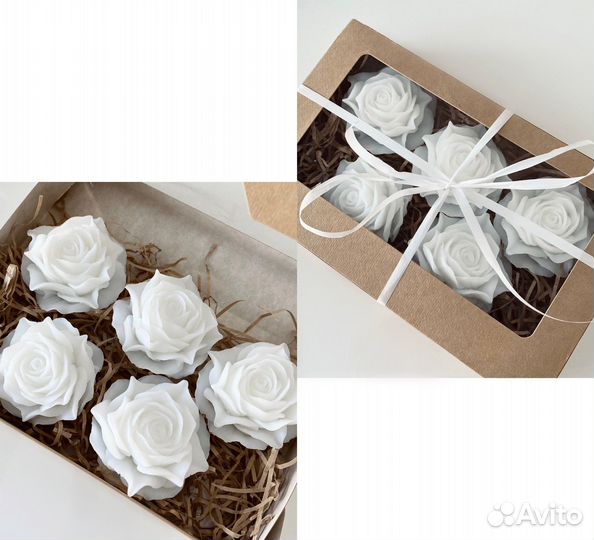 Мыло ручной работы, набор роз