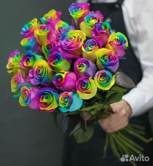 Радужные розы. Цветы Букеты с доставкой