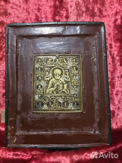 Старинная старообряд. икона Николай Чудотворец