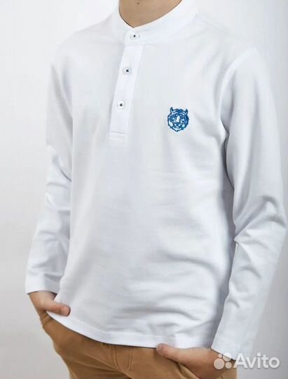 Поло с длинным рукавом для мальчика 146