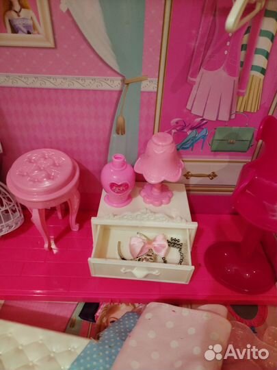 Домик для барби, аксессуары, мебель