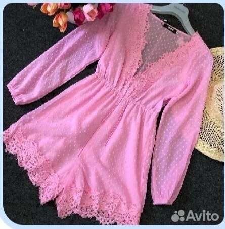 Ромпер / комбинезон пудрового цвета 42