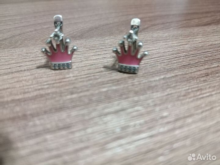 Серьги.,серебро коронки
