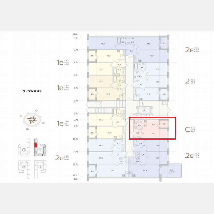 Квартира-студия, 28 м², 1/4 эт.