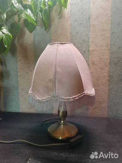 Светильник с тканевым абажуром винтаж