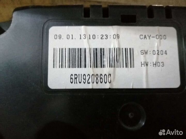 Панель приборов Volkswagen Polo, 1.6, МКПП, АКПП