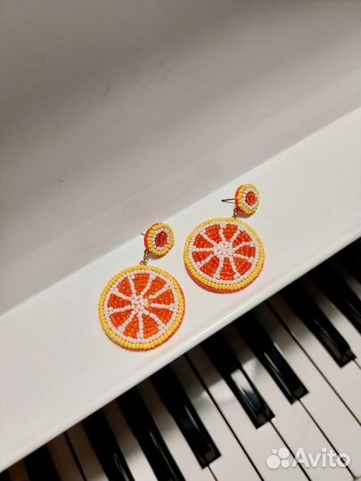 Серьги апельсины