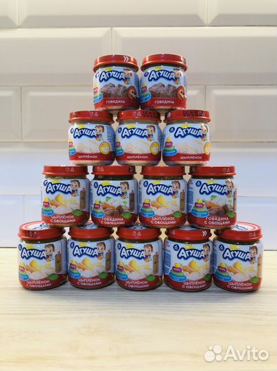 Мясное и мясо-растительное пюре Агуша