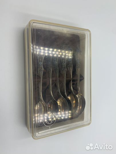 Ложки кофейные мельхиор 6 Шт эмаль СССР